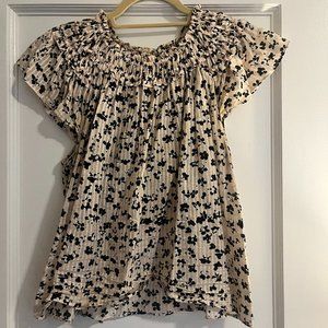 Ulla Johnson Pink Floral Print Silk Blend Top